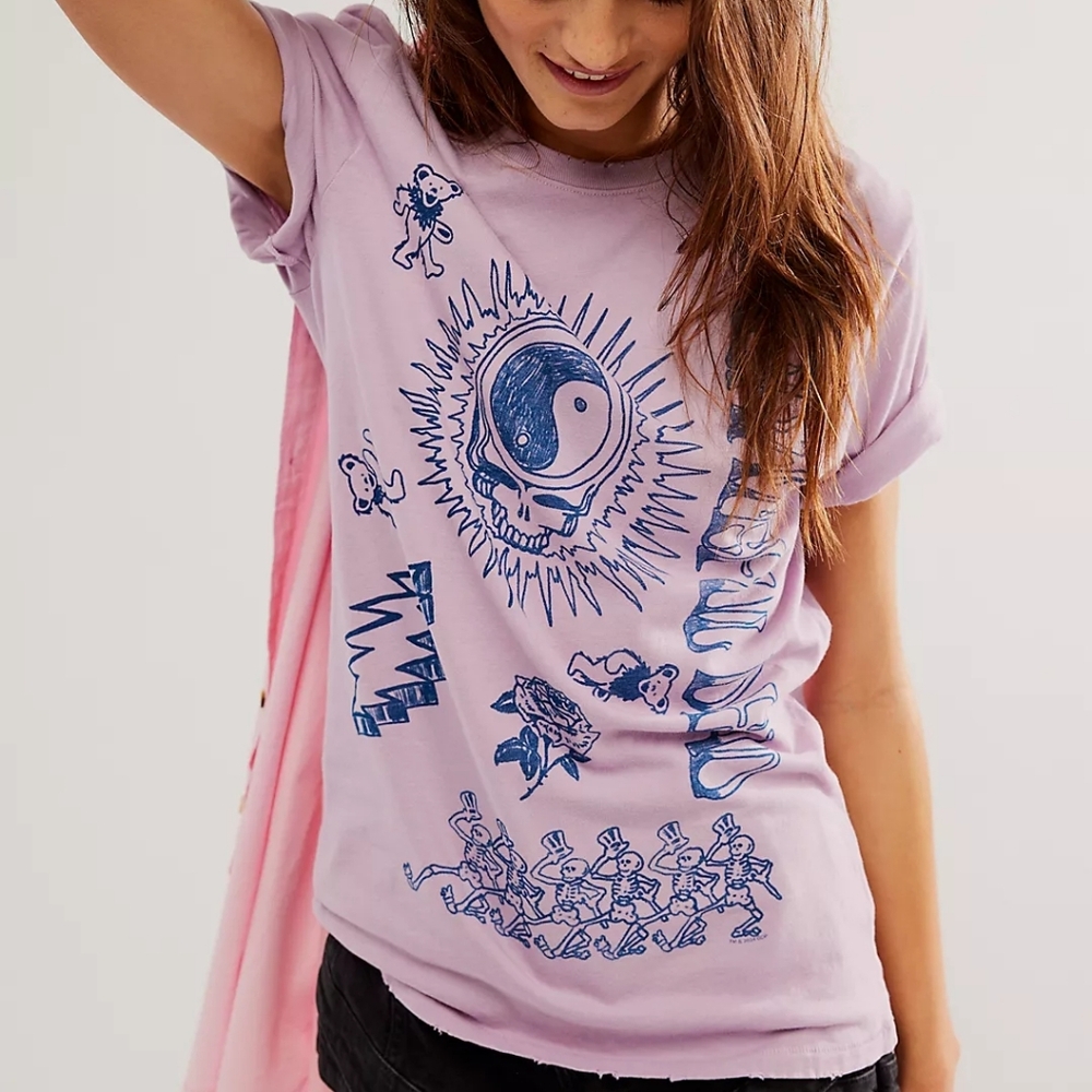 Free People Junk Food Grateful Dead Logo Tee
